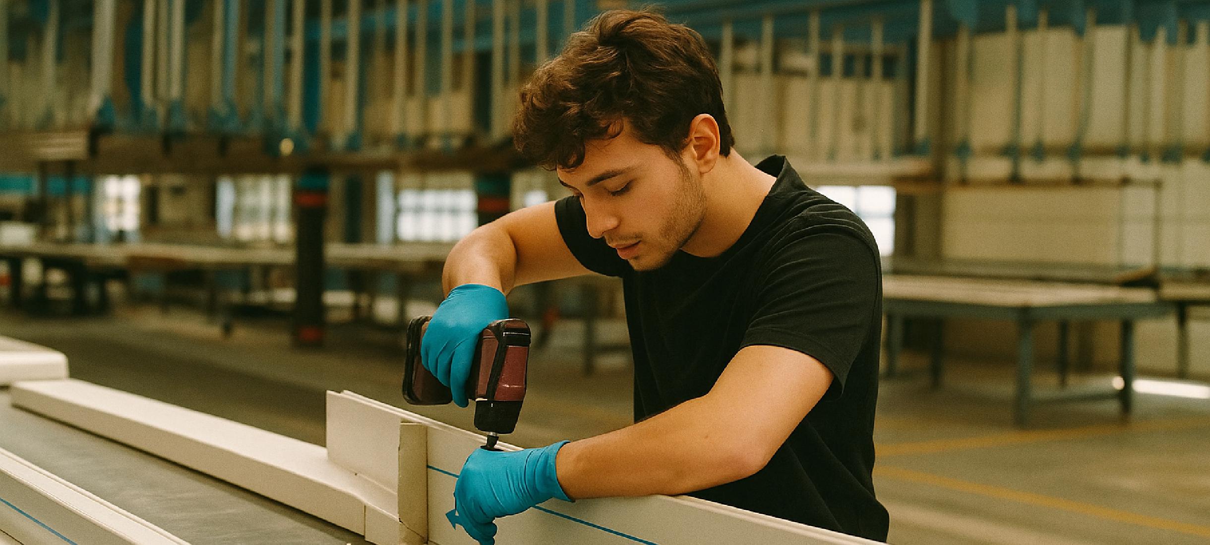 Onderhoudsmonteur aan het werk in technische installatieomgeving